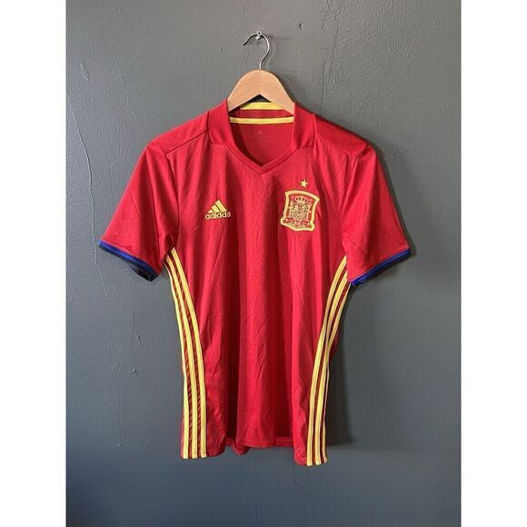 Adidas Adizero Authentic Spain 2016 Euros Home Jersey Size Men's Medium - Picture 1 of 3